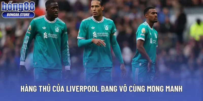 Hàng thủ của Liverpool đang vô cùng mong manh